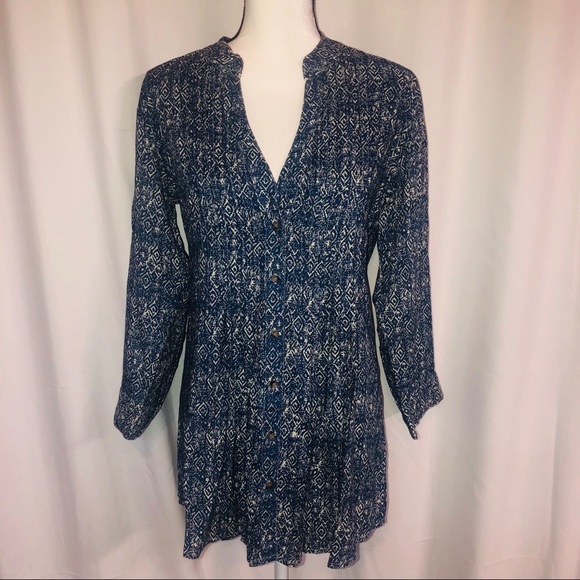 rock flower paper rayon pintuck tunic rock flower paper rayon tunic